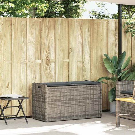 Maison Exclusive - Cassapanca da Esterno con Cuscino Grigia 100 cm in Polyrattan (1/5)