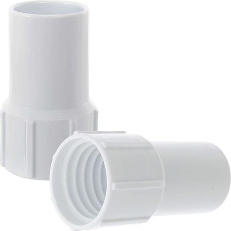 Raccord De Tuyau Pour Aspirateur De Piscine - Raccord Fileté Femelle 1 1/2 Pouces - Pour Tuyau D'aspiration Et Tête D'aspirateur - ABS Résistant - Lot De 2 (1/5)