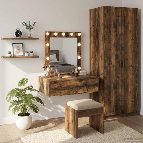 Schminktisch mit Schubladen Braun 60 x 40 x 70 cm Holzwerkstoff