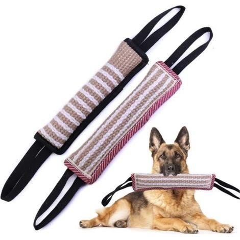 Jouet à mâcher et à tirer - Jouet pour chien - Jute naturel - Durable - Interactif - Dressage canin (1/4)