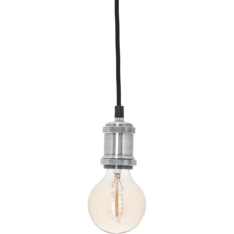Lampe Suspension en Métal "Electra" 7cm Argent (1/3)