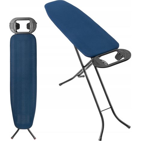 KADAX Bügelbrett mit Bügeleisenablage, 110x30cm, Blau (1/5)