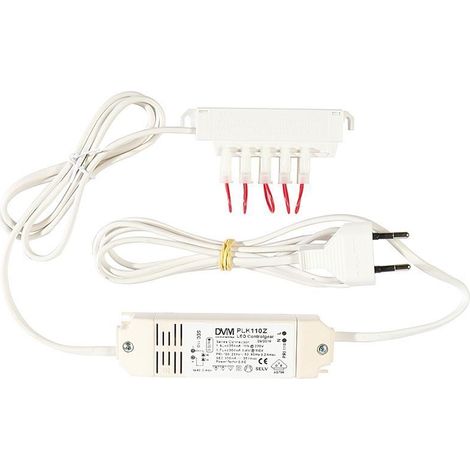 transformador led 1-9w acodado 350ma 220-240v (intensidad constante) c/cable red y regleta. (1/2)
