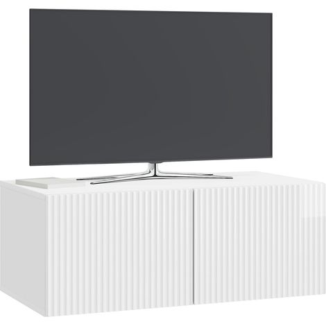 Maison Exclusive - Wandmontierter TV-Schrank Hochglanz Weiß 78,5