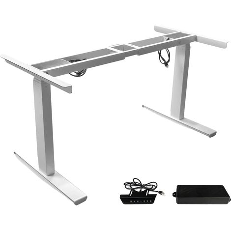 Bureau debout réglable, moteurs doubles, contrôle intelligent, 3-Étapes Blanc (1/2)