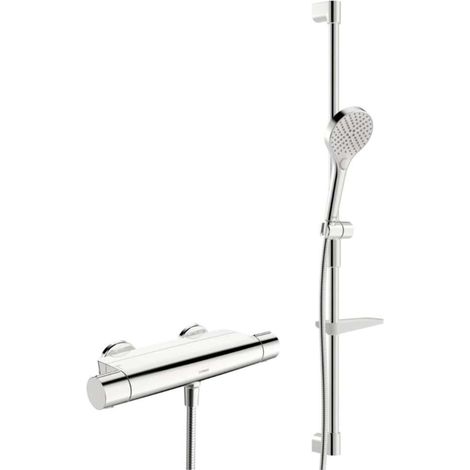 Hansa Optima - Set doccia termostatico, 3 getti, cromo 48130331