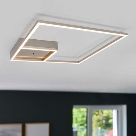 [NEUWERTIG] B-Ware Lampenwelt Quadratische LED-Deckenlampe Deckenlampe Lampe Bobi aus Edelstahl (1/2)