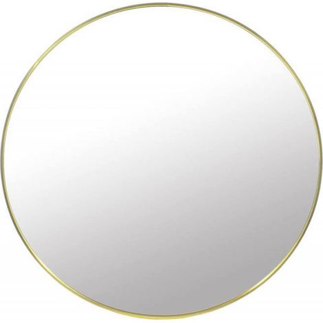 Miroir - 50 cm - Cadre Métal Doré - Pour Salle De Bain Couloir Salon - 1 Pièce (1/5)