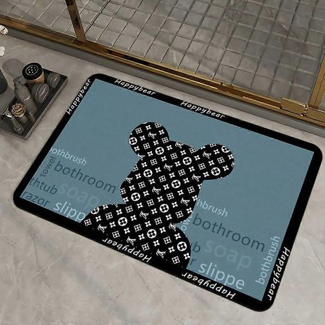 Tapis de sol absorbant en terre de diatomées douce, antidérapant, séchage rapide, 60 x 90 cm (24 x 35 pouces). (1/3)