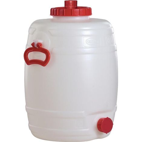 Graf – Fût de stockage 30 l en polyéthylène blanc – Ø 120 mm – 2 poignées – Température de -20 °C à +50 °C – 825052