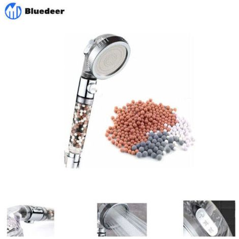 Pommeau de douche filtrant, douche à main haute pression à économie d'eau, 3 modes, douche à main haute pression à économie d'eau, filtre. (1/5)