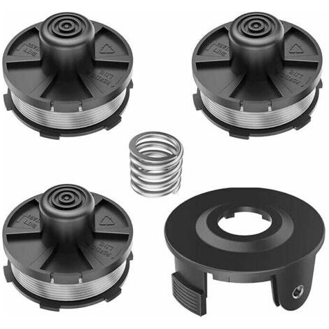 Rotationnel-bobines de remplacement pour tondeuses à gazon, accessoires pour : DUR181, DUR141, DUR180Z, DUR181Z - (3 pièces bobine + 1 pièce couvercle + 1 pièce ressort) (1/5)