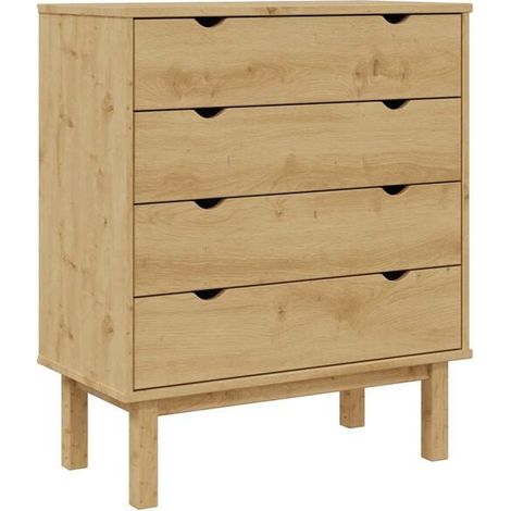 Cuvette de Toilette en Bois de Pin Massif, 76,5 x 39,5 x 90 cm (1/5)