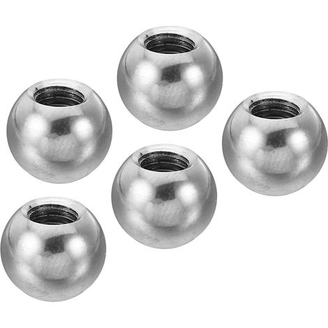 5 Paquets Écrous Bouton M5 Femelle Filetage 10mm OD Argent (1/5)