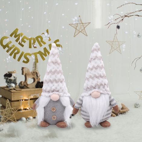 Poupée de Noël sans visage, ornement de style nordique, jouet décoratif pour sapin de Noël, cadeau pour la maison ou les fêtes (1/5)