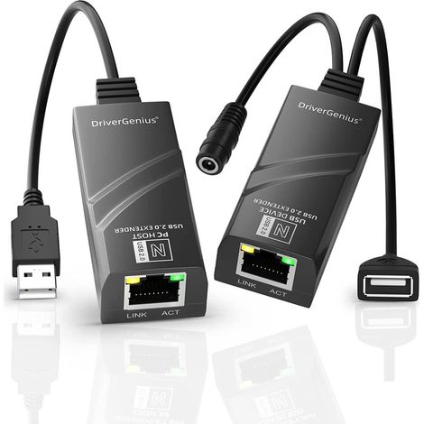 Prolongateur Usb 2.0 Rj45 2 Positions Extension Jusqu'a 100m Vitesse 480mbps Q-u102 (1/5)
