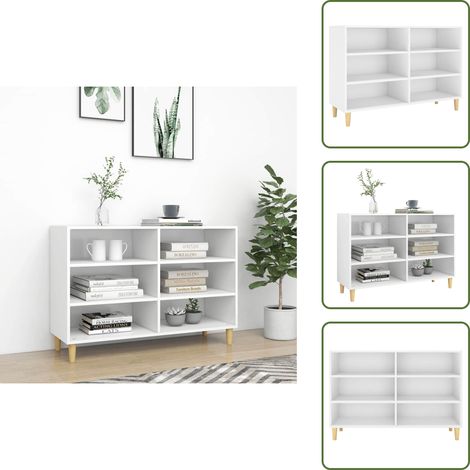 Buffet blanc 103,5x35x70 cm bois d'ingénierie - Meuble De Rangement - Buffet Blanc - Bibliothèque - Rangement - Style Scandinave
