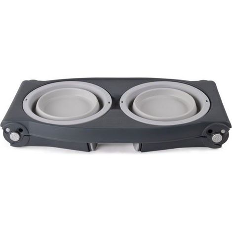 Dexas Double Elevated Feeder Large Light Grey 265147 (1/3)