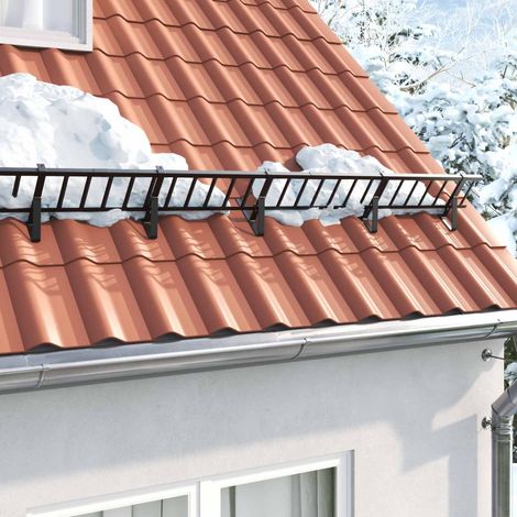 Filiyano – Support de pare-neige noir 29,5 x 3 x 34,5 cm Acier (1/5)