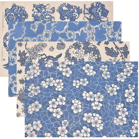feuilles de décalcomanies pour sous-glaçure céramique, décalcomanies pour transfert d'argile céramique sous-glaçure, décalcomanies pour sous-glaçure porcelaine (1/3)