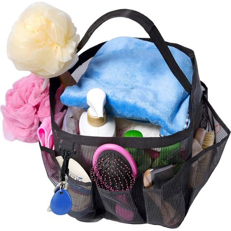 Panier À Douche En Maille - Portatif Avec Poignée Renforcée - Pour Salle De Bain Et Chambre D Étudiant - 1 Pièce (1/5)