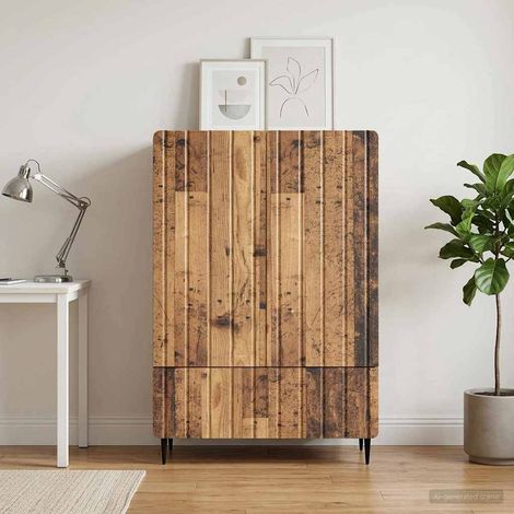 vidaXL Credenza Legno antico 66 x 34,5 x 97 cm Legno (1/5)