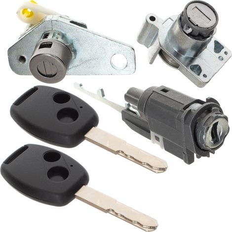 Juego de 3 piezas: inserto de encendido + inserto de cerradura de puerta + inserto de cerradura de tapa de maletero para Honda Civic VIII 2005-. (1/2)