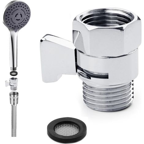 1PCS Stop Douche,Vanne D'arrêt Pour Pomme De Vanne D'angle d’arrêt en cuivre D'arrêt D'eau 1/2 Pouce Laiton Pièce Détachée,pour Pomme De Douche À Main Bras De K1140b3-Ch (1/5)