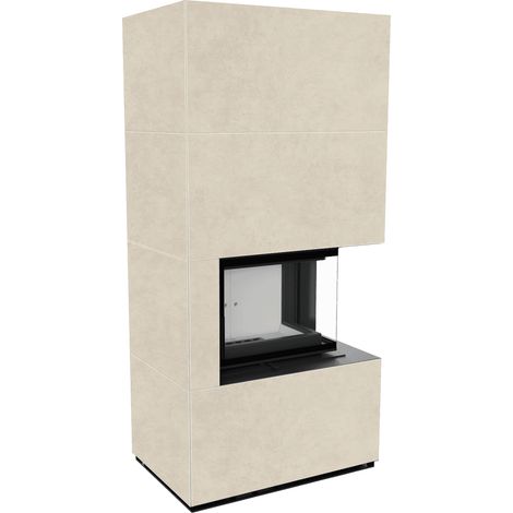 Kaminbausatz KRATKI FLOKI BOX rechts 8 kW Ø 160 Quarzsinter FOKOS SALE (1/4)