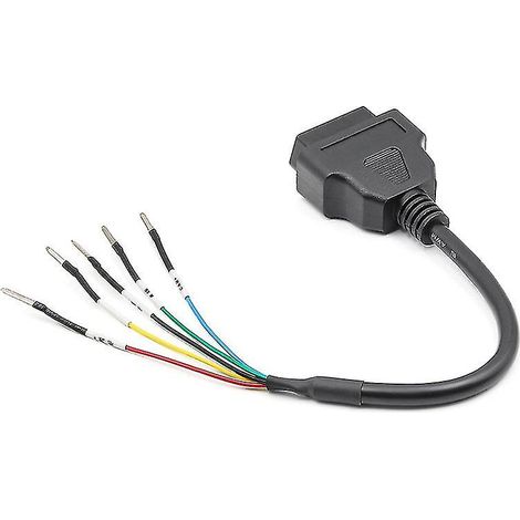 Connecteur de test OBD/OBD2 femelle 16 broches (ligne K/CAN) - Câble d'extension pour diagnostic automobile (1/5)