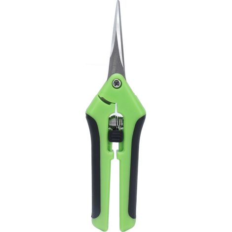 Cisaille de jardin 16,5 cm, à ressort, anti-fatigue, prise en main confortable, sûre et solide, ciseaux de jardin verts