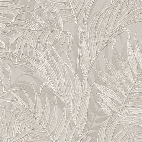 Carta da parati natura Profhome GR322103-DI Carta da parati TNT goffrata a caldo goffrata con ornamenti floreali scintillante grigio argento bianco-grigiastro 5,33 m2