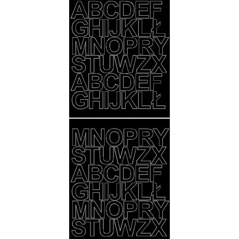 Lettres autocollantes 3,5 cm, noir mat