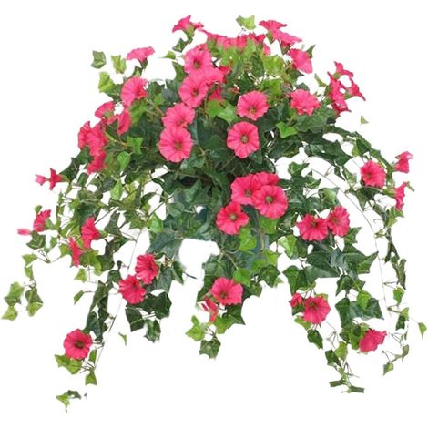 Fleurs Artificielles Extérieur UV Résistant Faux Pétunia Réaliste Décoratif Fleurs Artificielles Extérieur pour Balcon Cour Terrasse Salon Bureau (1/5)