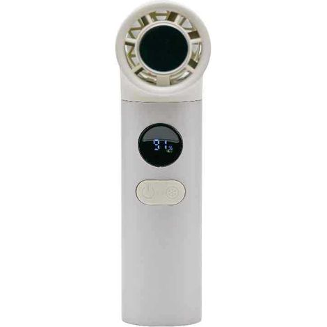 Ventilateur portatif à tube courbé - mini ventilateur turbine portable haute vitesse - 3000 mAh - blanc (1/5)