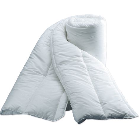 Couette en coton bio fabrication Française Blanc 240x220 cm (1/4)
