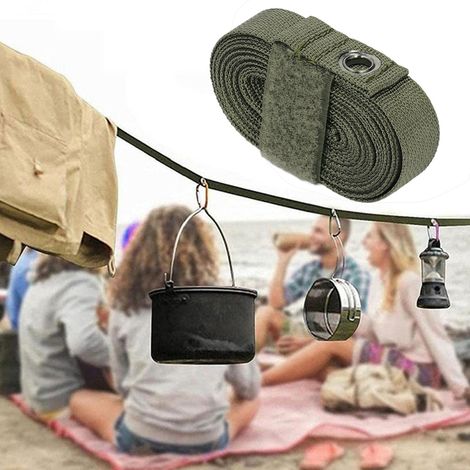 Multifunktionales Nylon-Verlängerungskabel für Outdoor-Zelte, Militärgrün (1/5)
