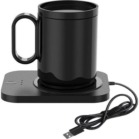 JANMIR-Tasse à café USB avec température réglable, coussin chauffant pour thé, lait ou café - Noir (1/5)