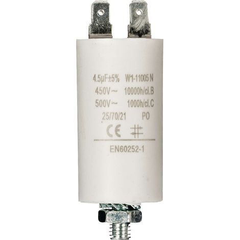 FIXAPART Condensateur 4.5uf / 450 v + Cosses Condo 4,5mf
