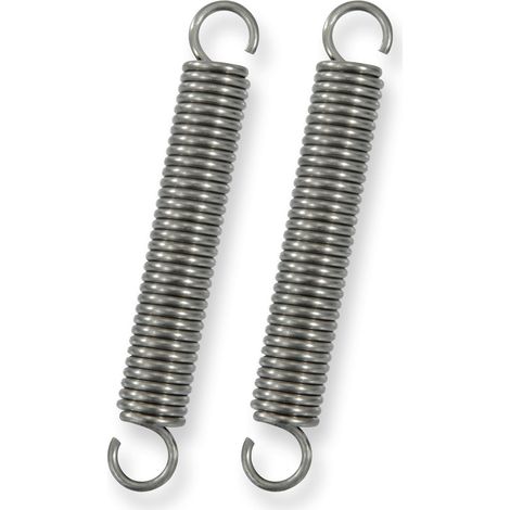 Traction Spring 100 mm Tension Springs with Hooks Stainless Steel Springs Wire Diameter 2.2 mm Outer Diameter 15 mm Force 11.8 kg 2 Pieces (1/5)