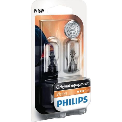 Bombilla Convencional W16W 12V 16W W2.1x9.5d Philips PHILIPS GL12067B2 (1/2)