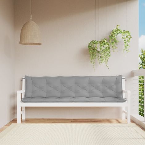 Gartenbank-Auflage Grau 200x(50+50)x7 cm Oxford-Gewebe vidaXL