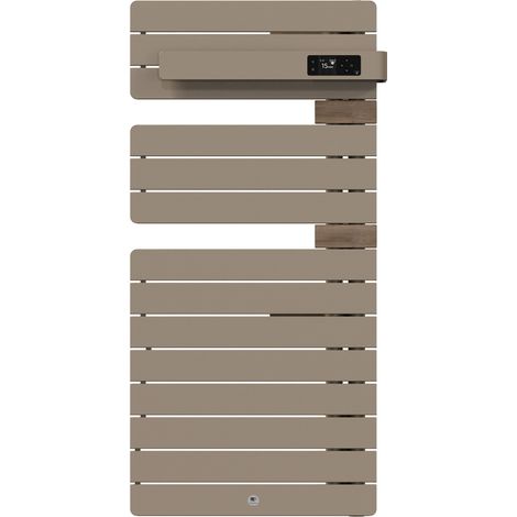 THERMOR - Sèche-serviettes connecté Allure 4 500W Sable/Chêne Mat à droite - 483294