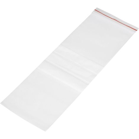 Sachet à fermeture pression avec bande d'inscription 486737 (l x H) 100 mm x 300 mm transparent Polyéthylène 1 pc(s) W68424 (1/2)