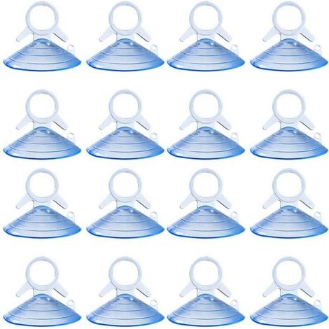Lot de 40 ventouses rondes en PVC transparent sans crochets pour voiture, pare-soleil, fenêtre, salle de bain, cuisine