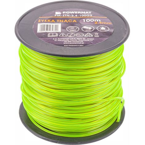 Bobine de fil 100 m pour débroussailleuse coupe-bordure - Fil en étoile Ø2,4 mm - à l'unité (1/4)