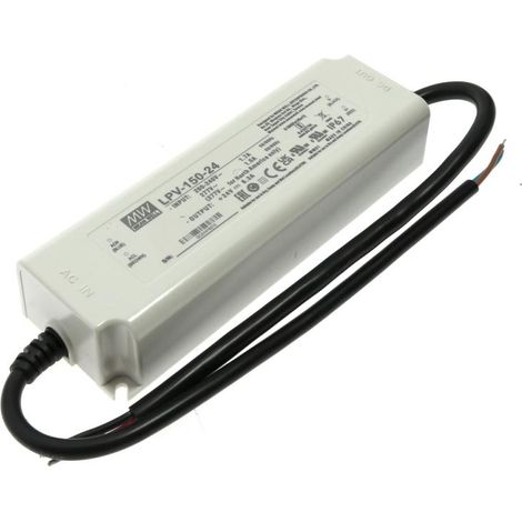 Fuente de alimentacion para tiras LED Mean Well 150W 24VDC IP67 LPV-150-24     IluminaShop