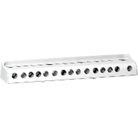 Regleta terminales NEUTRO 125A con capacidad de 125 amperios y diseño compacto.