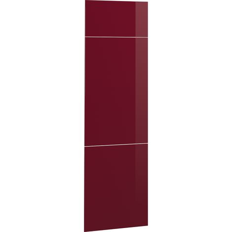 Frente de cocina R-Line, Rojo de alto brillo, 59.6 x 196 cm frente de mueble para mueble de integración de frigorífico, Vicco (1/5)