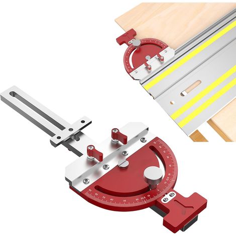 Jauge à onglet réglable multi-angles pour scie à table - Guide carré à angle droit - Pince auxiliaire pour rail de guidage (1/5)